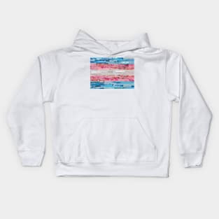 Trans Pride Flag Collage Kids Hoodie